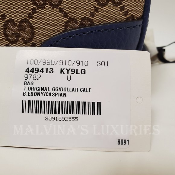 GUCCI BAG 449413 MINI BREE CROSSBODY CAMERA CASE GG GUCCISSIMA LOGO CANVAS - Picture 15 of 16